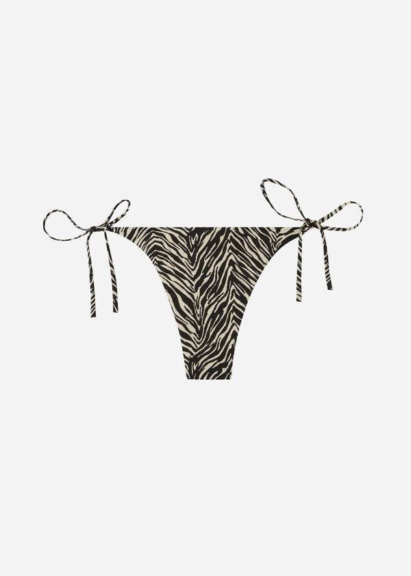 Calzedonia String Zebra Nairobi Bikiniunderdel Dam Svarta | SE2550PQ