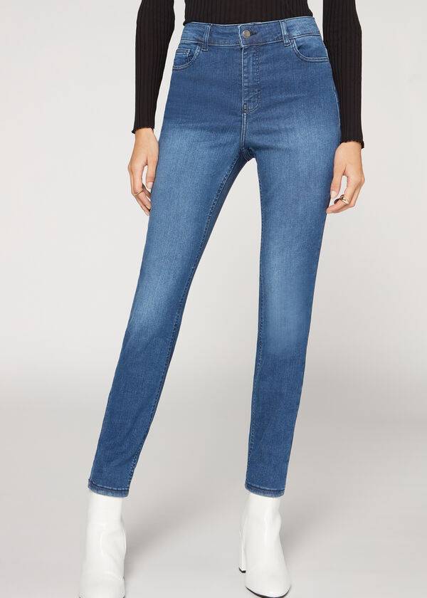 Calzedonia Super Flex Denim High Midja Superskinny Jeans Dam Blå | SE1576LH