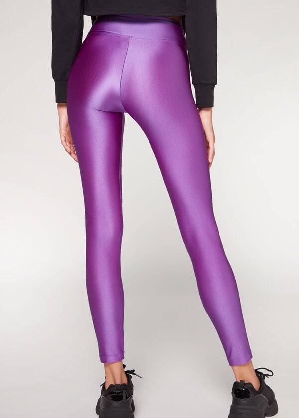 Calzedonia Super Shiny Leggings Dam Lila | SE1500XF