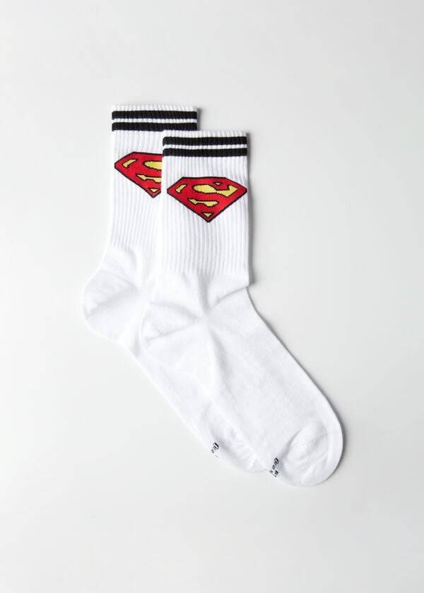 Calzedonia Superman Crew Strumpor Herr Vita | SE1331IS