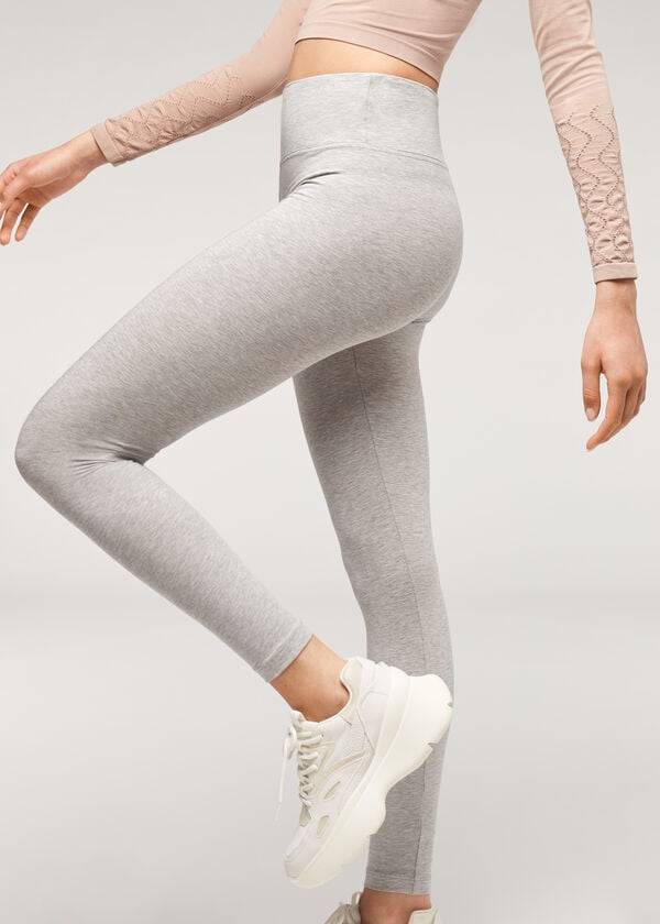 Calzedonia Supima Bomull Leggings Dam Grå | SE1496JJ