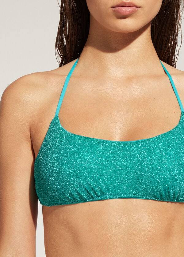 Calzedonia Tank-style Las Vegas Bikinitoppar Dam Blå | SE2179BC