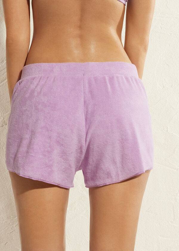 Calzedonia Terrycloth Shorts Cover Ups Dam Lila | SE2039FM