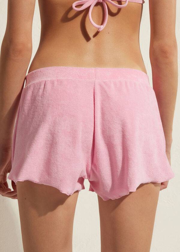 Calzedonia Terrycloth Shorts Cover Ups Dam Rosa | SE2040GL