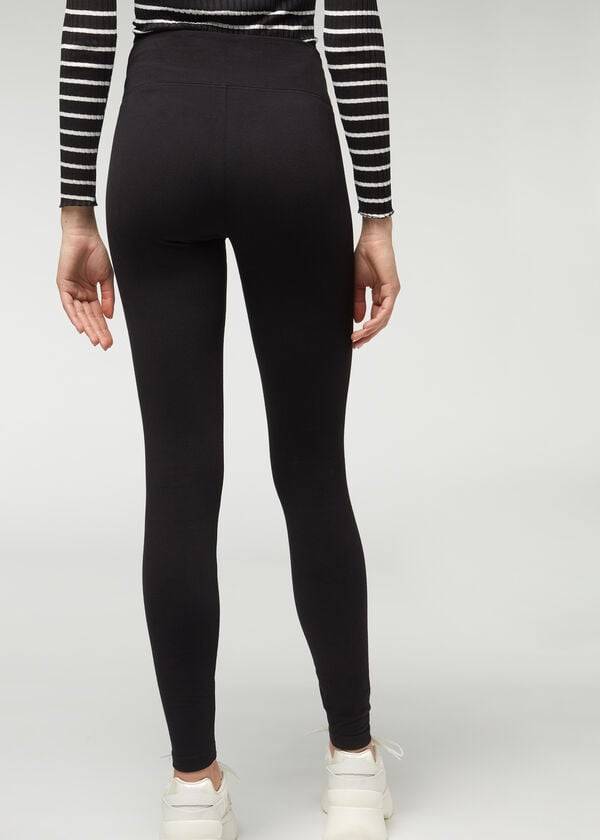 Calzedonia Thermal Leggings Dam Svarta | SE1494GL