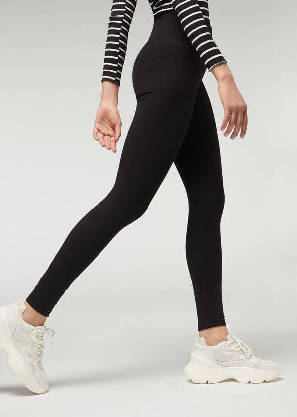 Calzedonia Thermal Leggings Dam Svarta | SE1494GL