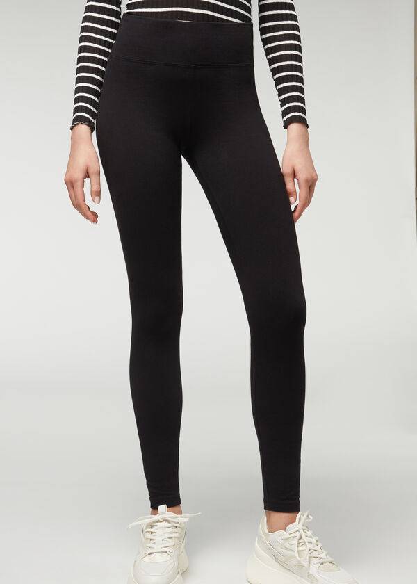 Calzedonia Thermal Leggings Dam Svarta | SE1494GL