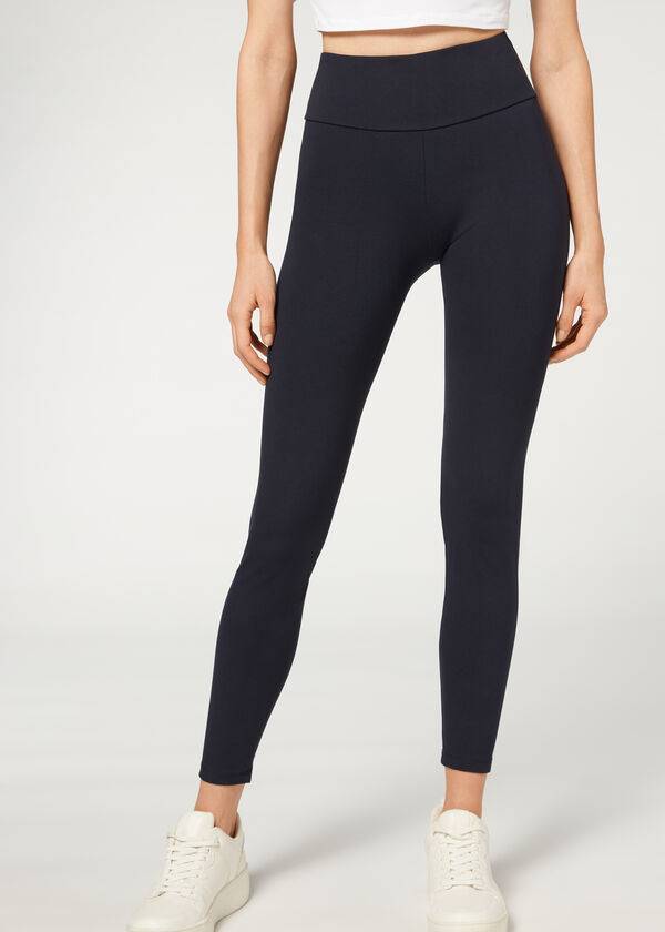 Calzedonia Total Shaper Leggings Dam Blå | SE1488OR