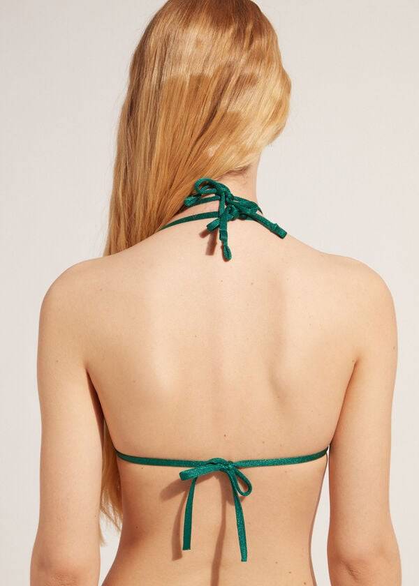 Calzedonia Triangle String Hollywood Bikinitoppar Dam Gröna | SE2157WY