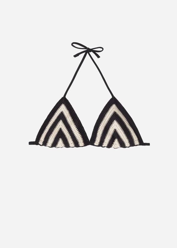 Calzedonia Triangle String Mumbai Bikinitoppar Dam Svarta Beige | SE2138OR