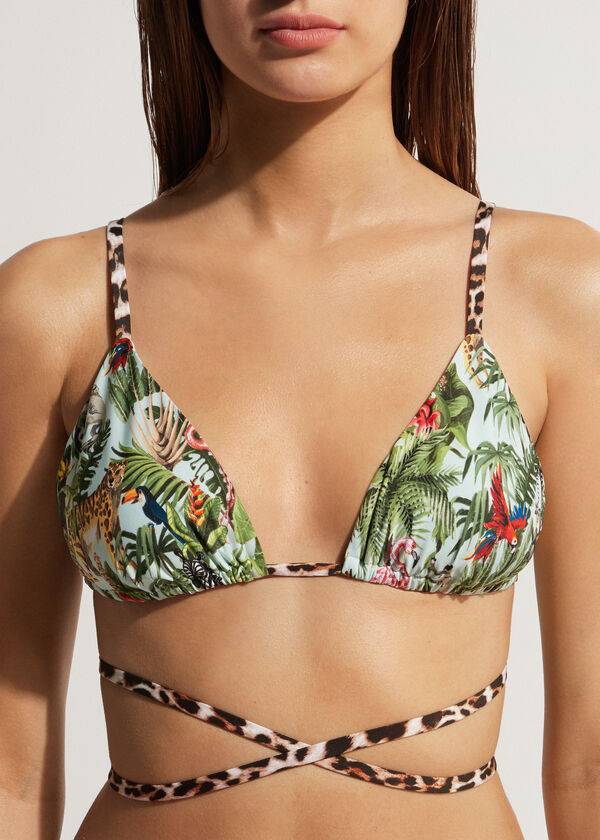 Calzedonia Triangle String Nairobi Eco Bikinitoppar Dam Gröna | SE2135YU