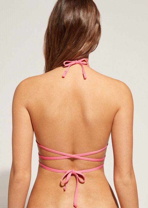 Calzedonia Triangle String Tie San Diego Bikinitoppar Dam Rosa | SE2129MA