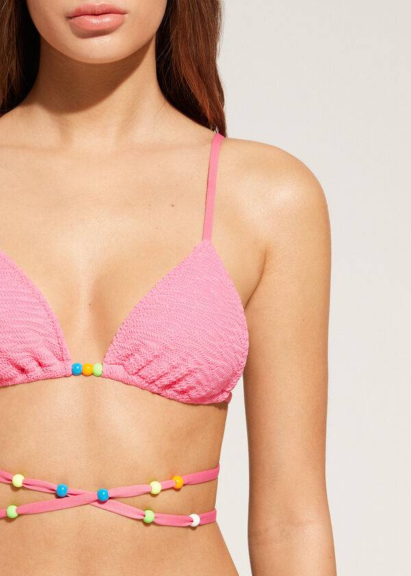 Calzedonia Triangle String Tie San Diego Bikinitoppar Dam Rosa | SE2129MA