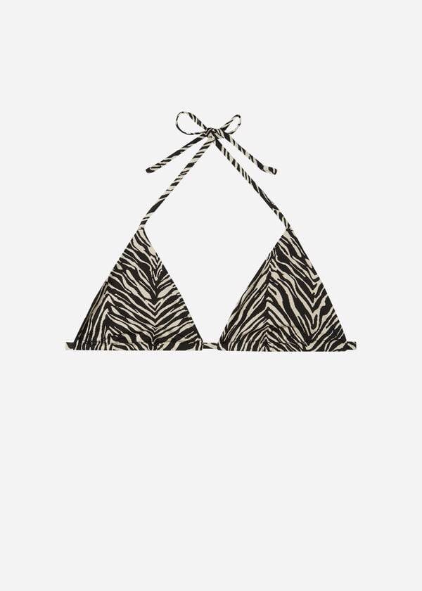 Calzedonia Triangle String Zebra Nairobi Bikinitoppar Dam Svarta | SE2126VD