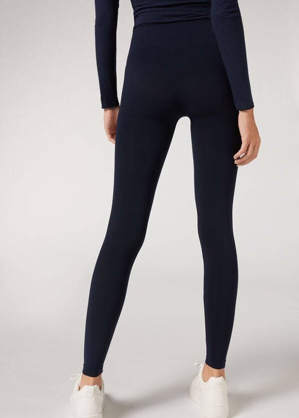 Calzedonia Ultra-Opaque Microfiber Leggings Dam Blå | SE1483RW