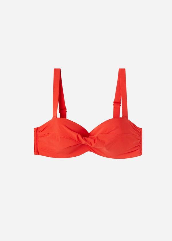 Calzedonia Vadderad Bandeau Indonesia Bikinitoppar Dam Röda | SE2400RW