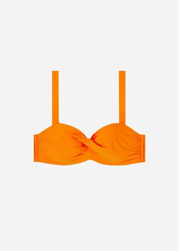 Calzedonia Vadderad Bandeau Indonesia Bikinitoppar Dam Orange | SE2403QZ