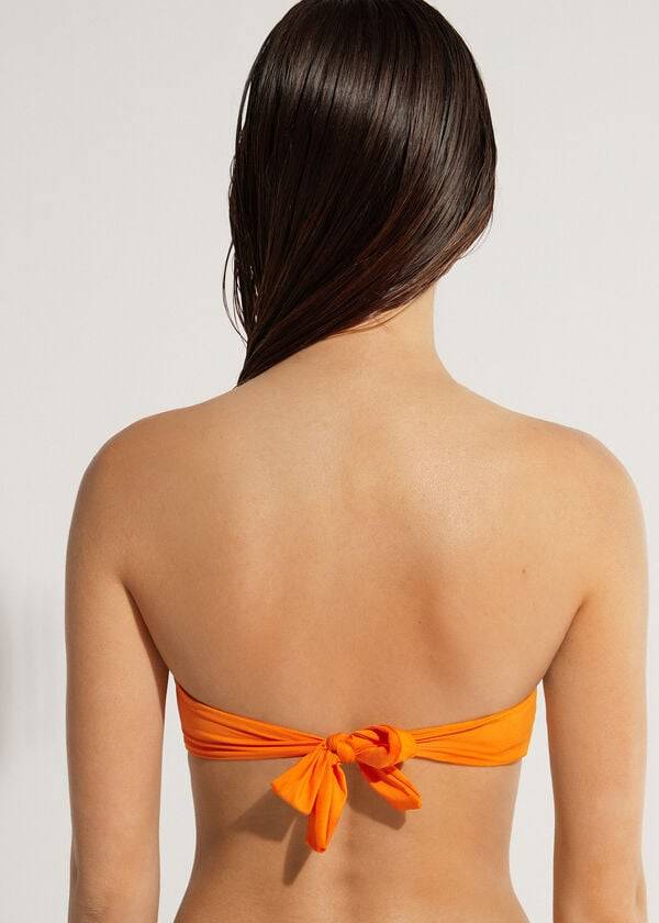 Calzedonia Vadderad Bandeau Indonesia Eco Strapless Bikinitoppar Dam Orange | SE2382CE