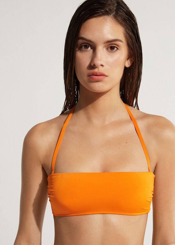 Calzedonia Vadderad Bandeau Indonesia Eco Strapless Bikinitoppar Dam Orange | SE2382CE