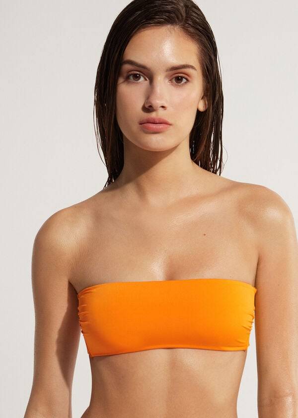 Calzedonia Vadderad Bandeau Indonesia Eco Strapless Bikinitoppar Dam Orange | SE2382CE