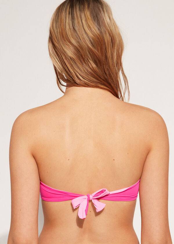 Calzedonia Vadderad Bandeau Indonesia Eco rosa Bikinitoppar Dam Rosa | SE2386KI