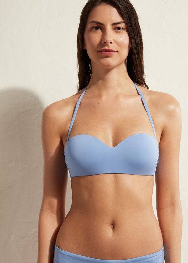 Calzedonia Vadderad Bandeau Indonesia Eco Bikinitoppar Dam Blå | SE2397UT