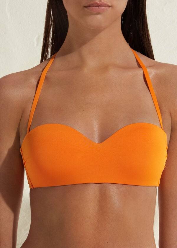 Calzedonia Vadderad Bandeau Indonesia Eco Bikinitoppar Dam Orange | SE2399TV