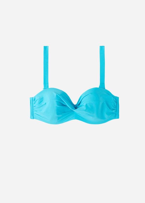 Calzedonia Vadderad Bandeau Indonesia Strapless Bikinitoppar Dam Turkos | SE2380BC