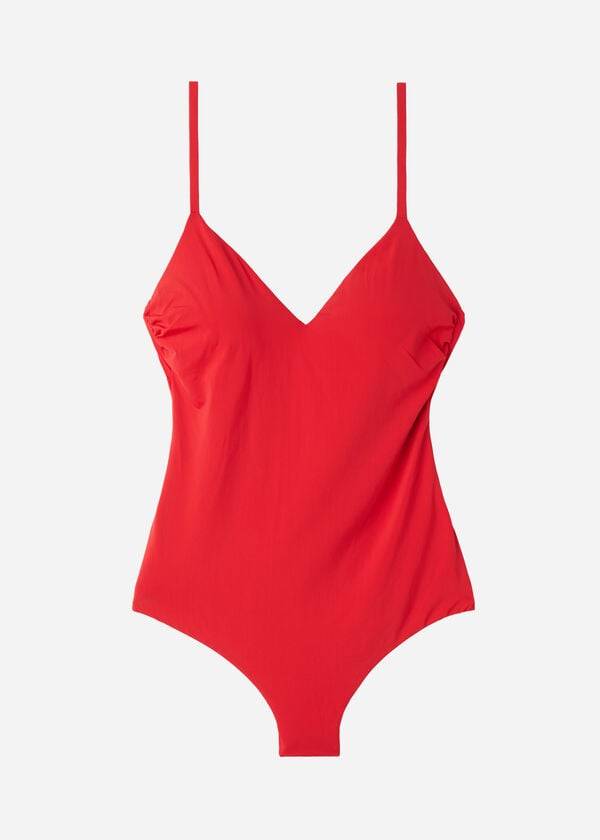 Calzedonia Vadderad One-Piece Indonesia Baddräkter Dam Röda | SE2009PQ