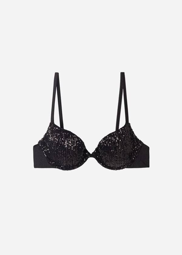 Calzedonia Vadderad Push-Up Cannes Bikinitoppar Dam Svarta | SE2350WY