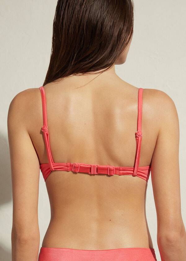 Calzedonia Vadderad Push-Up Cannes Bikinitoppar Dam Rosa | SE2353NB