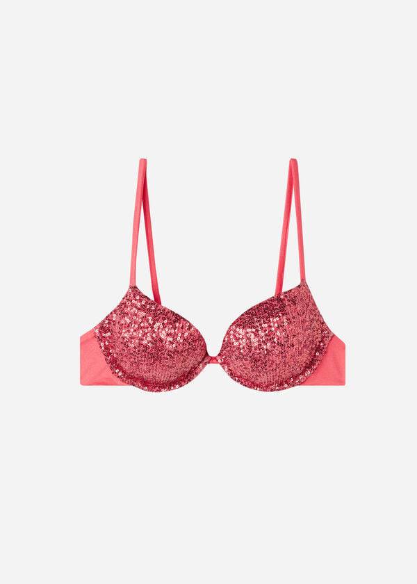 Calzedonia Vadderad Push-Up Cannes Bikinitoppar Dam Rosa | SE2353NB