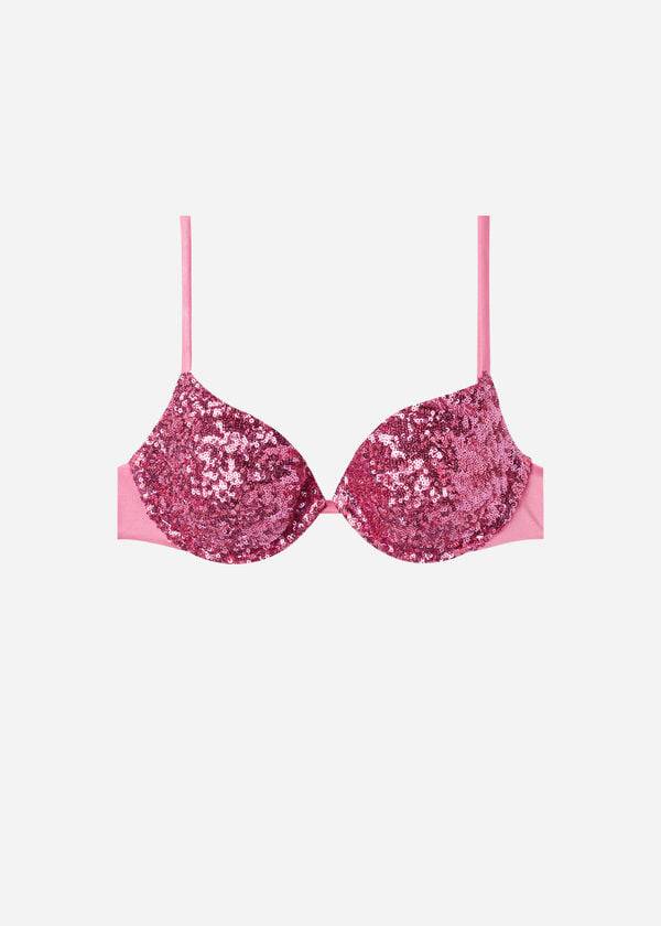 Calzedonia Vadderad Push-Up Cannes rosa Bikinitoppar Dam Rosa | SE2347TV