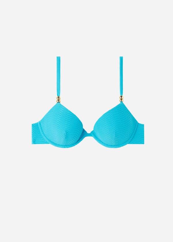 Calzedonia Vadderad Push-Up Casablanca Bikinitoppar Dam Turkos | SE2342PQ