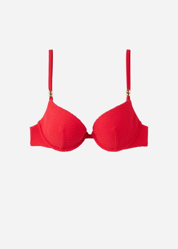 Calzedonia Vadderad Push-Up Casablanca Bikinitoppar Dam Röda | SE2344IS