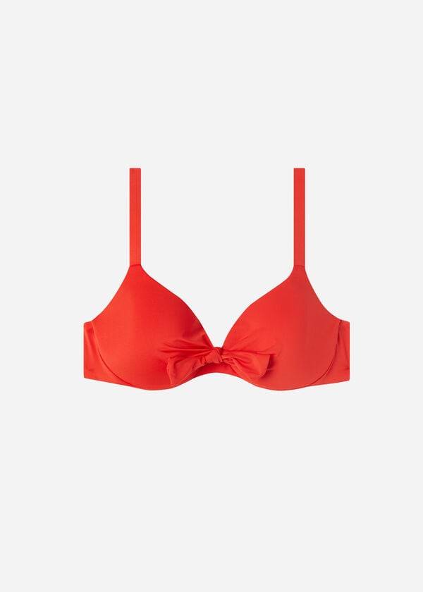 Calzedonia Vadderad Push Up Indonesia Eco Sexy Bikinitoppar Dam Röda | SE2360KI