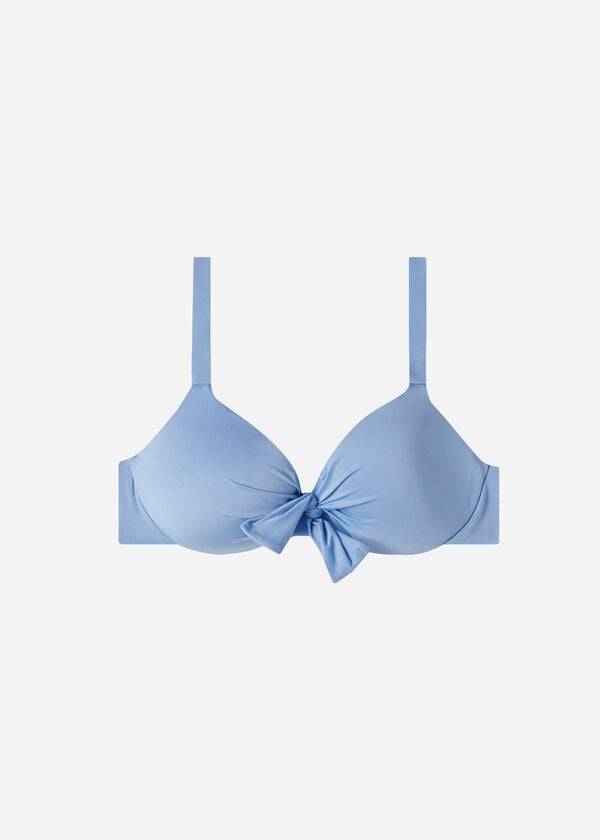 Calzedonia Vadderad Push Up Indonesia Eco Bikinitoppar Dam Blå | SE2374RW