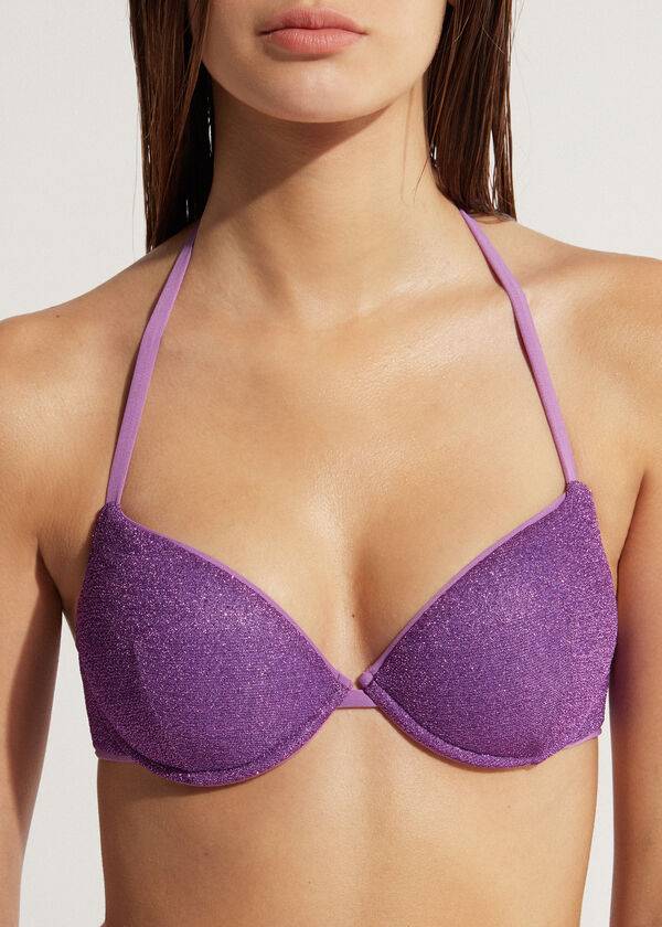 Calzedonia Vadderad Push-Up Las Vegas Bikinitoppar Dam Lila | SE2333LH