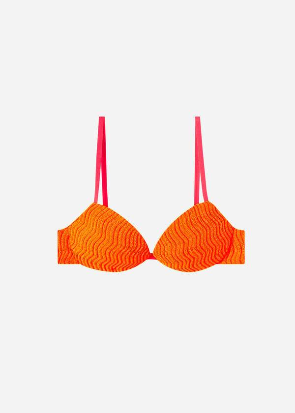 Calzedonia Vadderad Push-Up Mykonos Bikinitoppar Dam Orange | SE2323EX