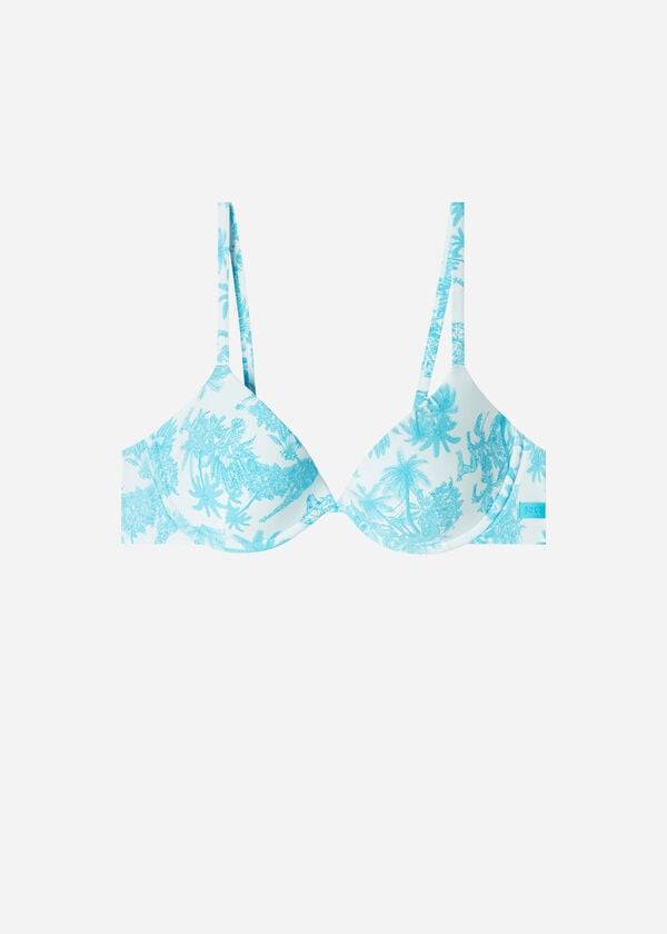 Calzedonia Vadderad Push-Up Sorrento Bikinitoppar Dam Blå | SE2311GL