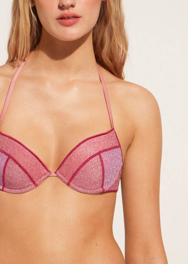 Calzedonia Vadderad Push-up Lisbona Bikinitoppar Dam Rosa | SE2331XF