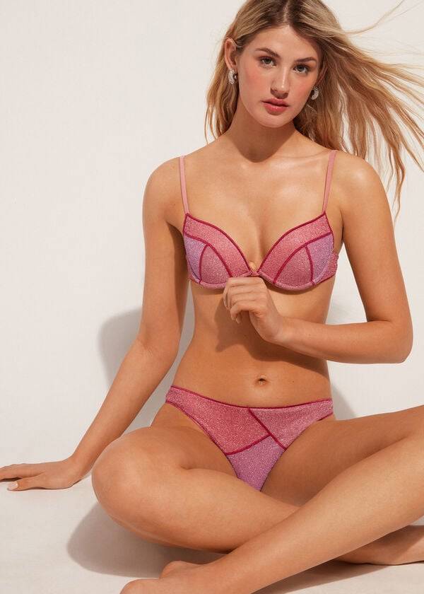 Calzedonia Vadderad Push-up Lisbona Bikinitoppar Dam Rosa | SE2331XF