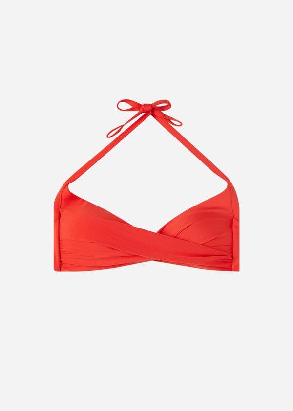 Calzedonia Vadderad Triangle Indonesia Eco Bikinitoppar Dam Röda | SE2285MA