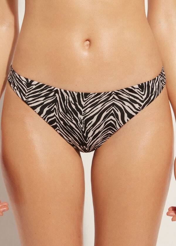 Calzedonia Zebra Nairobi Bikiniunderdel Dam Svarta | SE2530RW